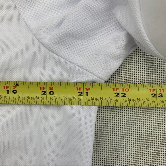 MK Half-Zip Polo Shirt White Michael Kors Size L - Picture 3 of 11